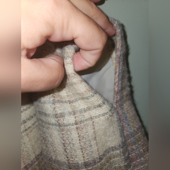 Ms. Jennifer Canada Size 14 Plaid Cream and Brown Women's Skirt - Picture 5 of 10